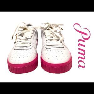 PUMA Cali Wn’s White/Hot Pink (W) Sz 10